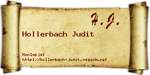 Hollerbach Judit névjegykártya